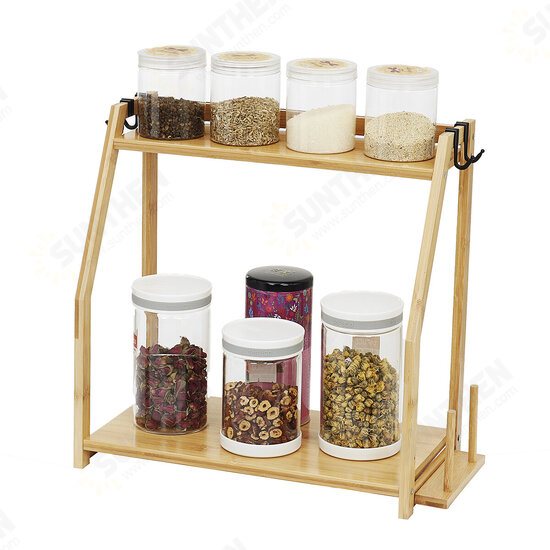 2/3 Layer Spice Rack Storage Organizer Seasoning Bottle Stand Shelf Holder