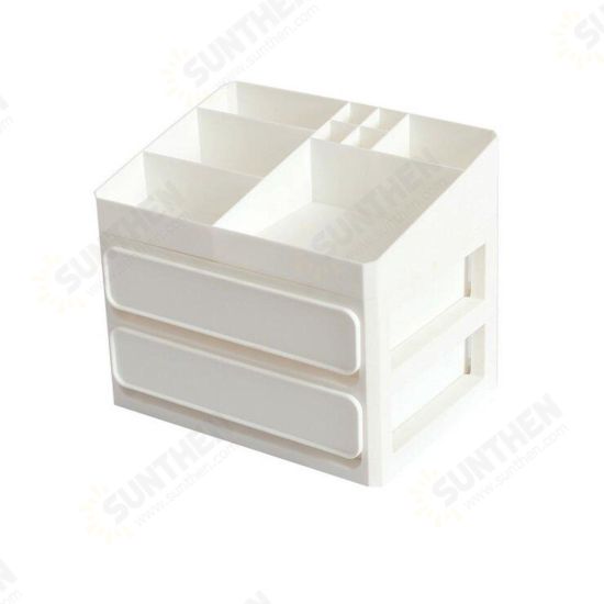 2/3 Layers Storage Box PP Table Tidy Desktop Organizer Drawer Case Makeup Display Holder