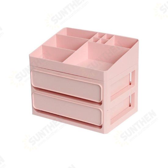 2/3 Layers Storage Box PP Table Tidy Desktop Organizer Drawer Case Makeup Display Holder