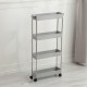 2/3/4 Layers Movable Kitchen Bathroom Storage Rack Shelf Organizer Slim Space Saving Rack