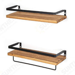 2PCS Wall Shelf Floating Wood Storage Shelf Rack Storage Kitchen Bathroom 2PCS Wall Shelf Floating Wood Storage Shelf Rack Storage Kitchen Bathroom