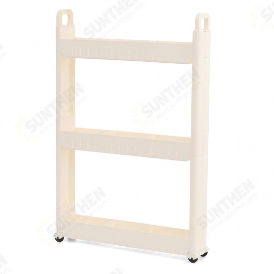 3-4-Tier Rolling Cart Mobile Storage Organizer Holder Trolley Cart Shelf Rack