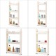 3-4-Tier Rolling Cart Mobile Storage Organizer Holder Trolley Cart Shelf Rack