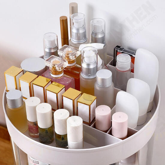 3 Layer Transparent Door Desktop Makeup Cosmetic Organizer Storage Bag Drawer