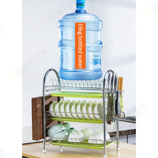 3 Tiers Dish Plate Cup Drying Rack Organizer Drainer Storage Holder For Kitchen