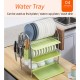 3 Tiers Dish Plate Cup Drying Rack Organizer Drainer Storage Holder For Kitchen