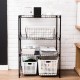 3/4 Kitchen Storage Rack Floor Multi-layer Storage Rack Household Steel Frame Basket Storage Rack Shelf