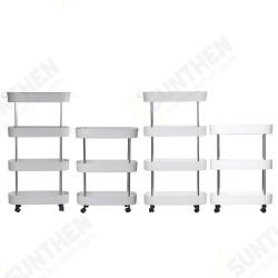 3/4 Layers Slim Storage Cart Mobile Shelving Unit Organizer Slide Out Storage Rolling Utility Cart Racks For Kitchen Bathroom