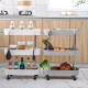 3/4 Layers Slim Storage Cart Mobile Shelving Unit Organizer Slide Out Storage Rolling Utility Cart Racks For Kitchen Bathroom