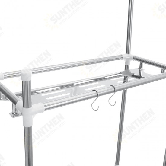 3/4 Tiers Stainless Steel Kitchen Rack Shelves Sheelf Microwave Storage Holder