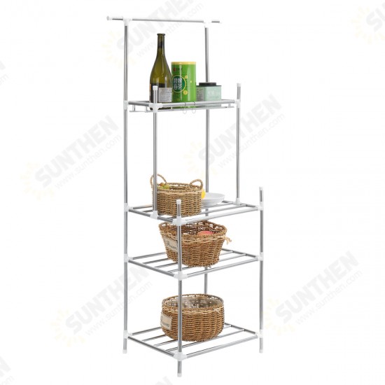 3/4 Tiers Stainless Steel Kitchen Rack Shelves Sheelf Microwave Storage Holder