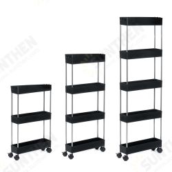 3/4/5 Layers Storage Rack Shelf Organizer Slim Space Saving Wheels Kitchen 3/4/5 Layers Storage Rack Shelf Organizer Slim Space Saving Wheels Kitchen