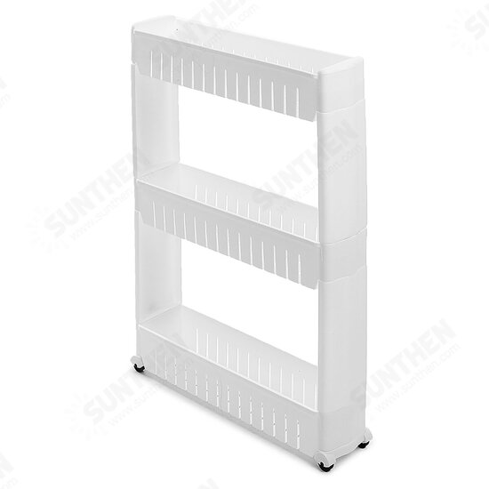 3/4/5-Tier Slim Slide Out Trolley Storage Holder Rack Organiser Kitchen Bathroom