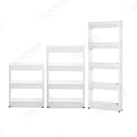 3/4/5-Tier Slim Slide Out Trolley Storage Holder Rack Organiser Kitchen Bathroom