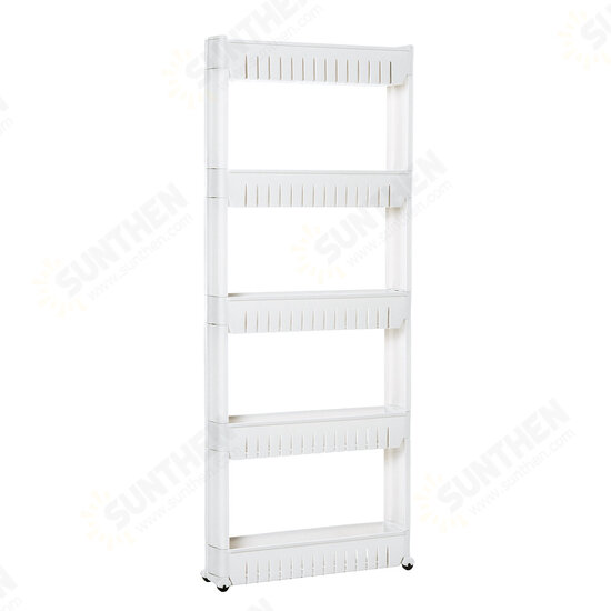 3/4/5-Tier Slim Slide Out Trolley Storage Holder Rack Organiser Kitchen Bathroom