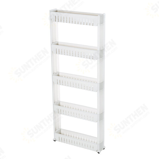 3/4/5-Tier Slim Slide Out Trolley Storage Holder Rack Organiser Kitchen Bathroom