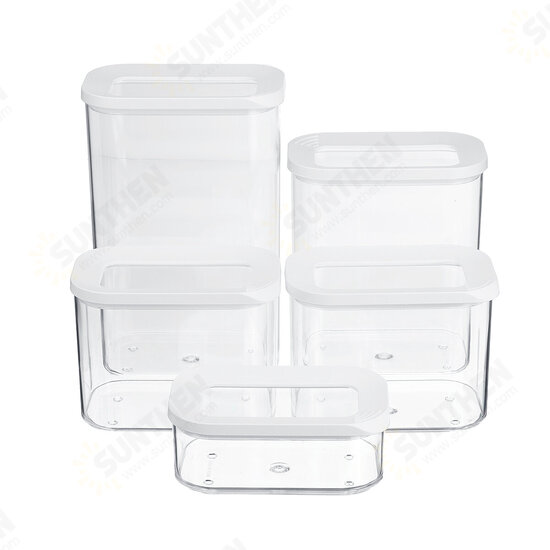 3/4/5Pcs Airtight Food Storage Containers Kitchen Canisters Boxes with Lid Set