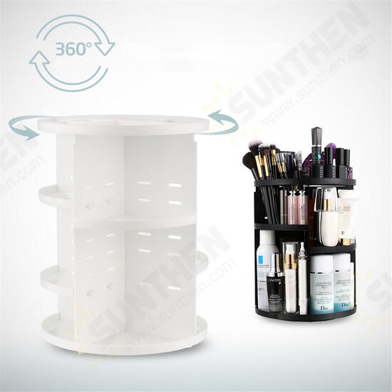 360 Degree Rotating Makeup Organizer Box Transparent Acrylic Brush Holder Jewelry Makeup Organizer Cosmetic Beauty Storage Box