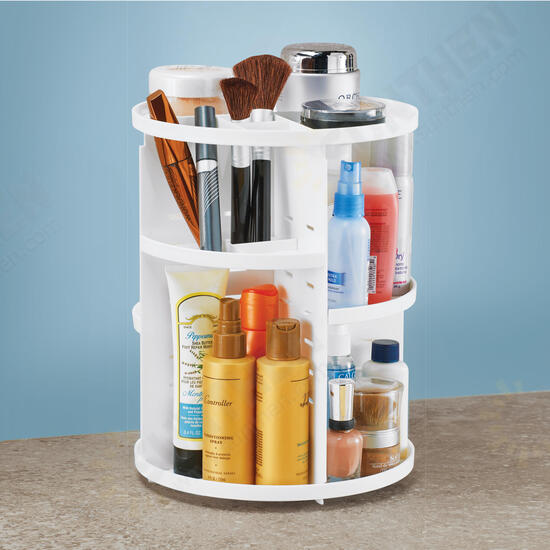 360 Degree Rotating Makeup Organizer Box Transparent Acrylic Brush Holder Jewelry Makeup Organizer Cosmetic Beauty Storage Box