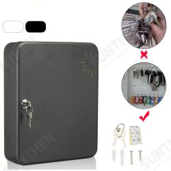 36Pcs Key Cabinet Storage Tool Box Lockable Security Metal Iron Hook Box Wall Mounted Case