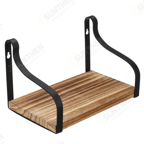 3Pcs Wall Shelf Floating Vintage Wooden Display Stand Storage Shelf Rack