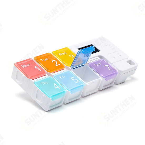 4/8/14 Grid Intelligent Pill Organizer Case with Electronic Timing Reminder