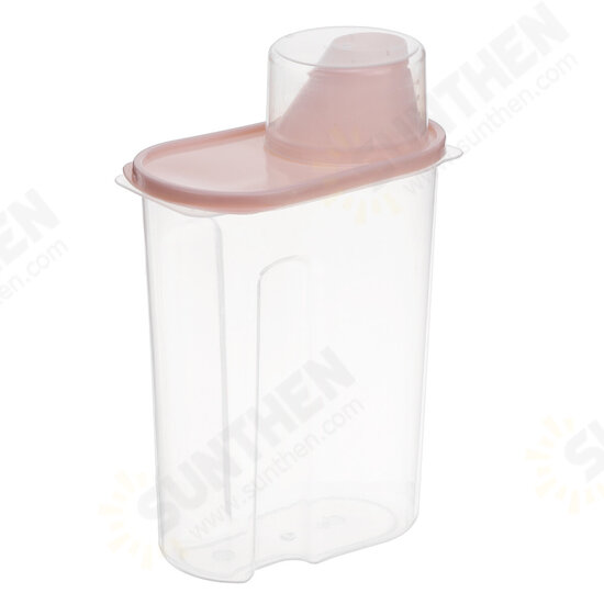 4Pcs Cereal Storage Box Plastic Rice Container Food Sealed Jar Cans Kitchen Grain Dried Fruit Snacks Storage Box