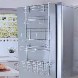 5 Layer Multipurpose Fridge Wall Storage Rack Multi-layer Kitchen Organize Shelf