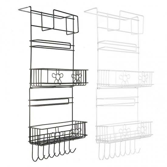 5 Tiers Fridge Hanging Rack Shelf Side Storage Spice Multi-Layer Side Holder