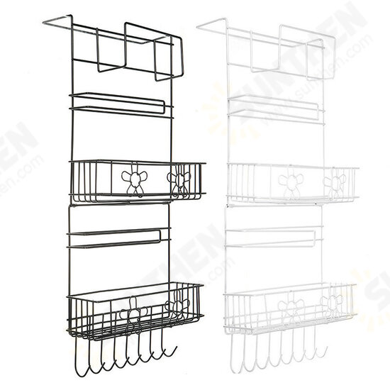 5 Tiers Fridge Hanging Rack Shelf Side Storage Spice Multi-Layer Side Holder