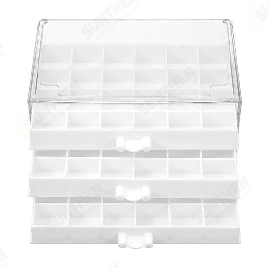 72 Grids Nail Tips Empty Nail Art Tools Storage Box Display Stand Jewelry Box