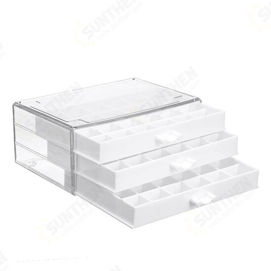 72 Grids Nail Tips Empty Nail Art Tools Storage Box Display Stand Jewelry Box