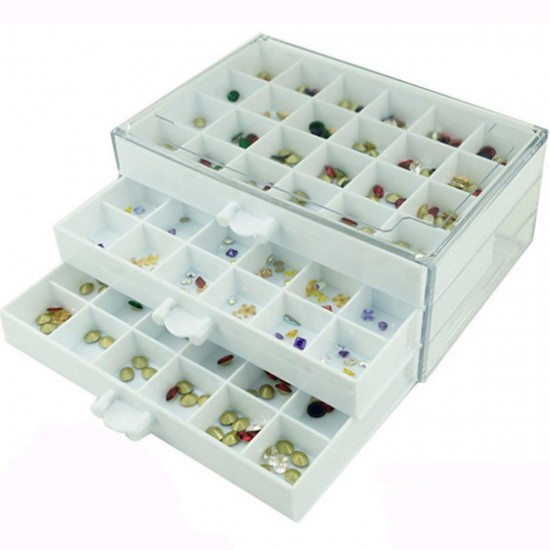 72 Grids Nail Tips Empty Nail Art Tools Storage Box Display Stand Jewelry Box