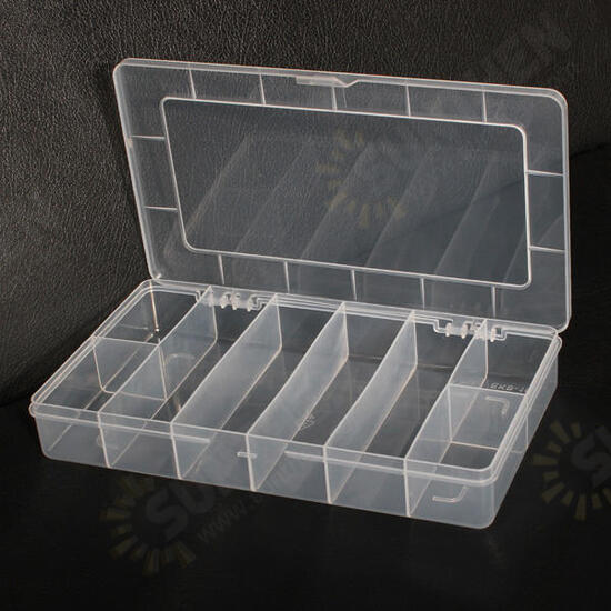 8 Compartments Storage Plastic Electronics Tool Gadgets Box Case