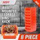 8Pcs ABS Toolbox Awall-mounted Storage Box Foldable Tray Hardware Screw Tool Organize Box Stackable for Small Racks Side by Side