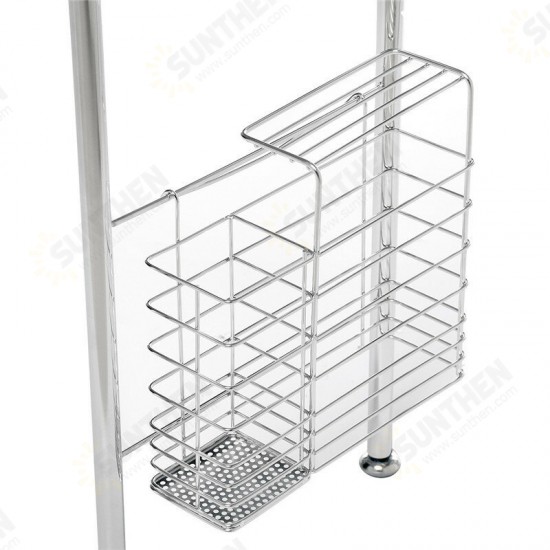 95x62x25.5cm 2 Tiers Over The Sink Dish Drying Rack Shelf Stainless Kitchen Cutlery Holder