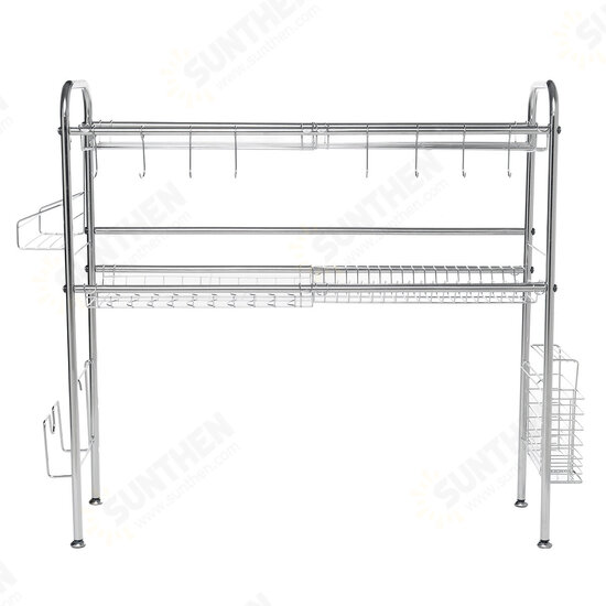 95x82x25.5cm 3 Tiers Over The Sink Dish Drying Rack Shelf Stainless Kitchen Cutlery Holder