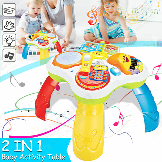 Activity Table For 1 Year Old And Up 2-In-1 Baby Standing Activity Center Table