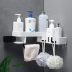 Bathroom Shelf Rack Toilet Punching Storage Rack Plastic Self-adhesive Wall Hanging Triangle Rack