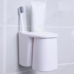 Bathroom Toothpaste Toothbrush Holder Storage Shelf Rack Set Magnetic Cups Bathroom Toothpaste Toothbrush Holder Storage Shelf Rack Set Magnetic Cups