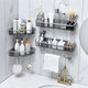 Bathroom Triangular Shower Shelf Corner Bath Storage Holder Rack With Hooker