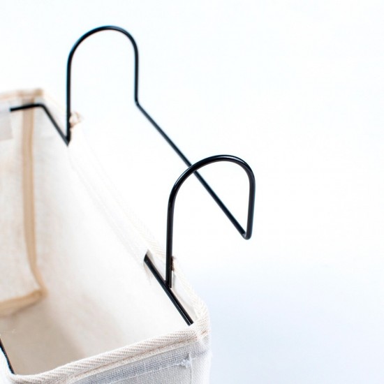 Bedside Hanging Basket Canvass Pocket Sundry Storage Bag Large-capacity Organizer