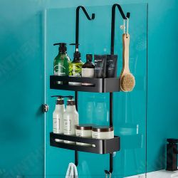 Black Hanging Bath Shelves Bathroom Shelf Organizer Nail-free Shampoo Holder Black Hanging Bath Shelves Bathroom Shelf Organizer Nail-free Shampoo Holder