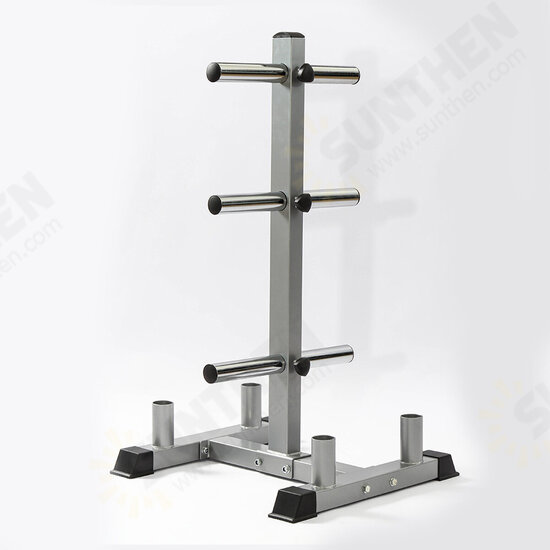 Bumper Weight Plate Storage Tree Rack Olympic Barbell Bar Stand Holder Organizer