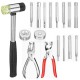 Button Press Tools Buckle Punch Snap Fasteners Stick Hammer Studs Fixing Kit
