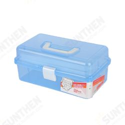 Clear Plastic Craft Makeup Organizer Jewelry Storage Compartment Tools Box Case