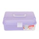 Clear Plastic Craft Makeup Organizer Jewelry Storage Compartment Tools Box Case