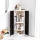 Creative Bathroom Corner Shelf Rack Kitchen Bathroom Double Door Storage Space Save