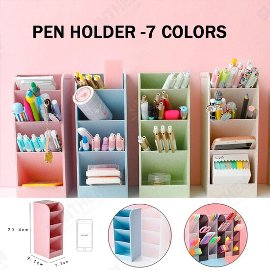 Creative Fashion Oblique Pen Holder Wheat Stalk Korean Style Multi-function Desktop StorageBox Office Stationery Kawaii