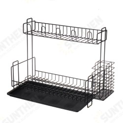 Dish Drainer Kitchen Drying Drain Shelf Sink Holder Cup Bowl Storage Home Basket Stand